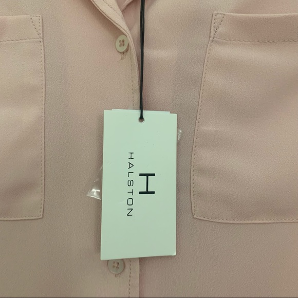 NWT Halston button down tie shirt - Picture 4 of 7